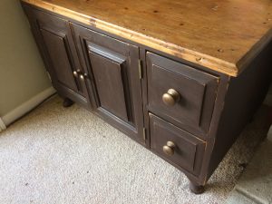 Chocolate painted TV cabinet - Little Orchard Interiors